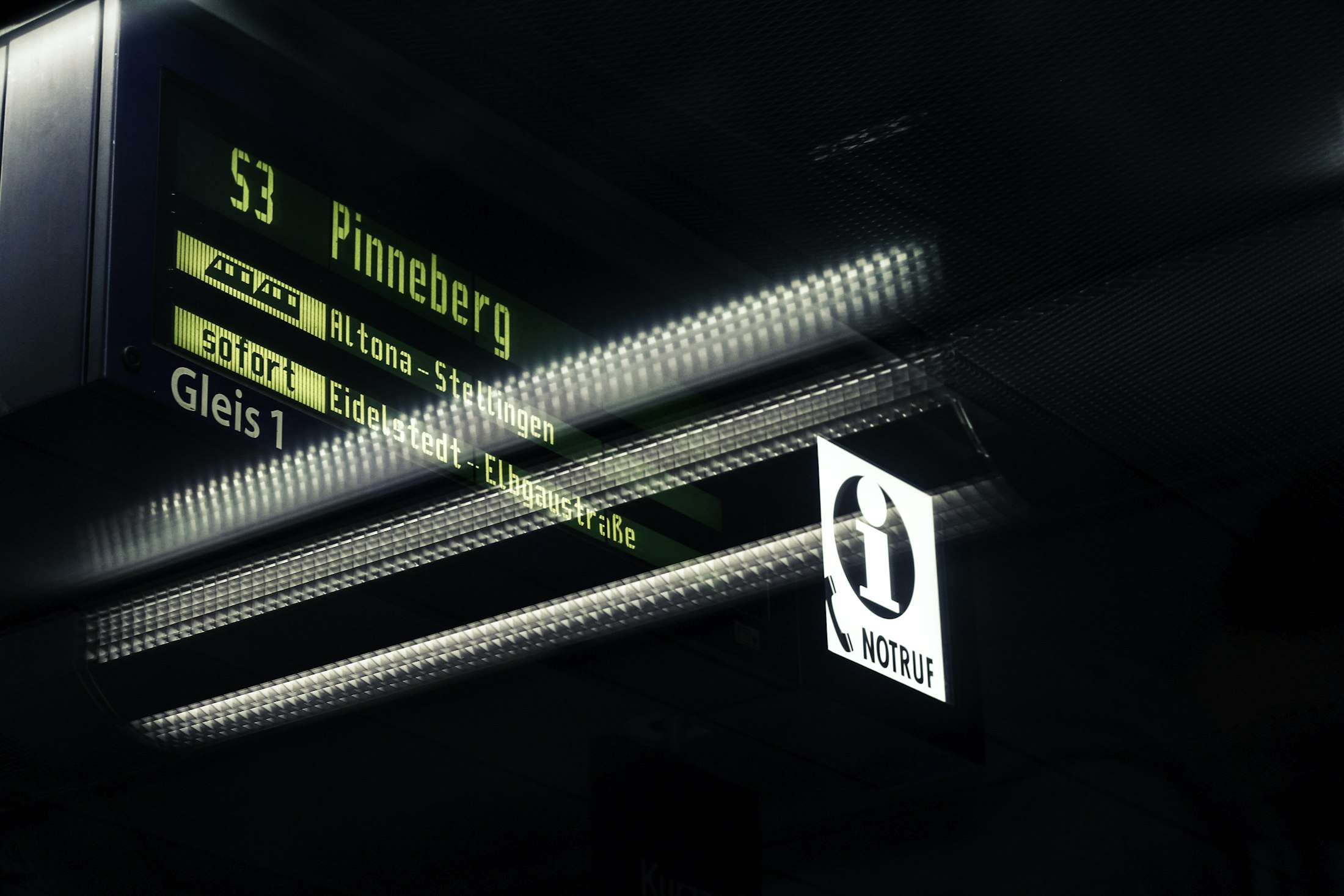 Digital signage screen in public space
